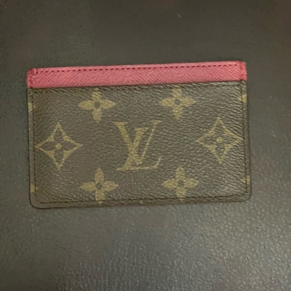 Louis Vuitton Brown and Pink Monogram Card Case